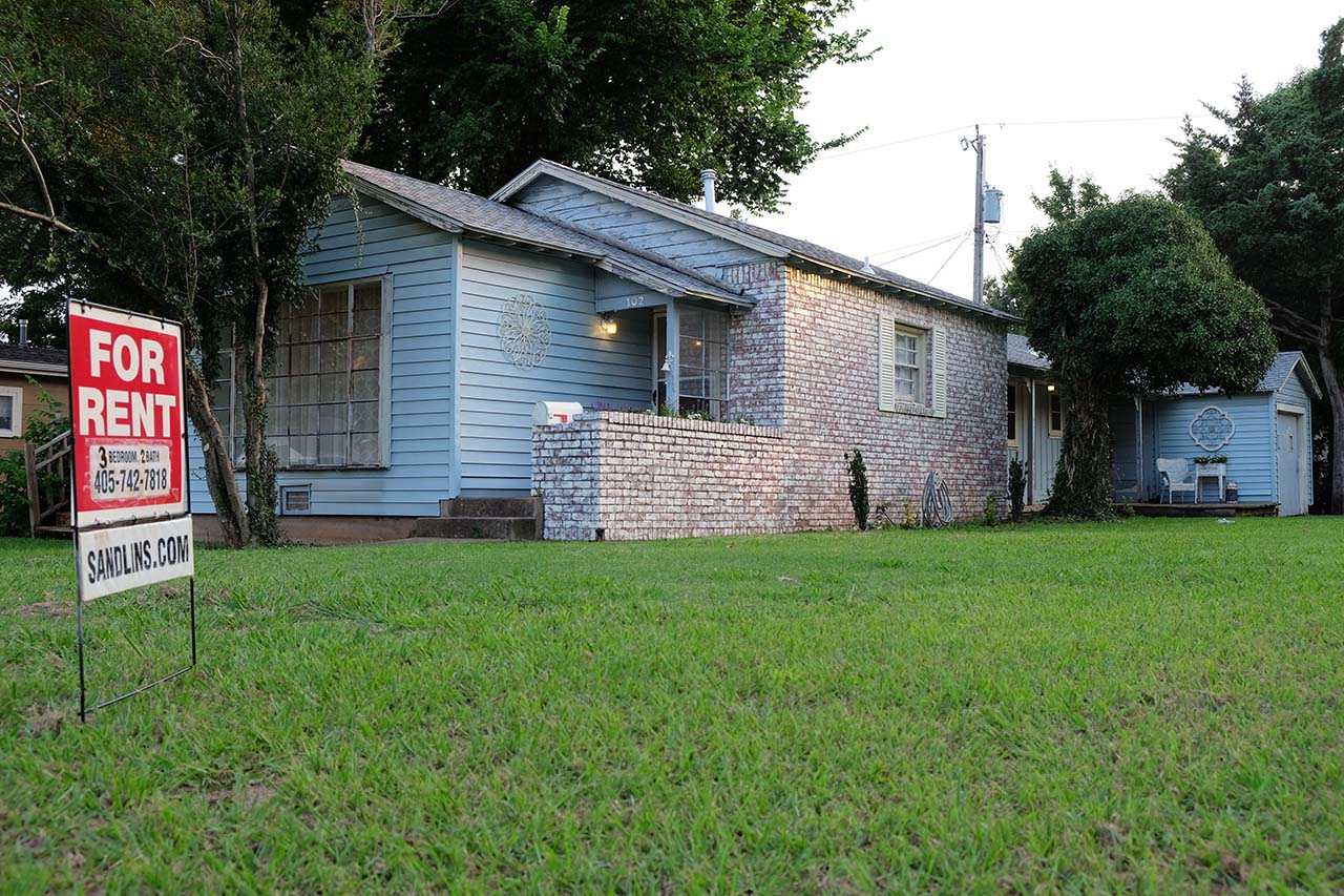East Outside View from street corner - 102 South Kings Rent House