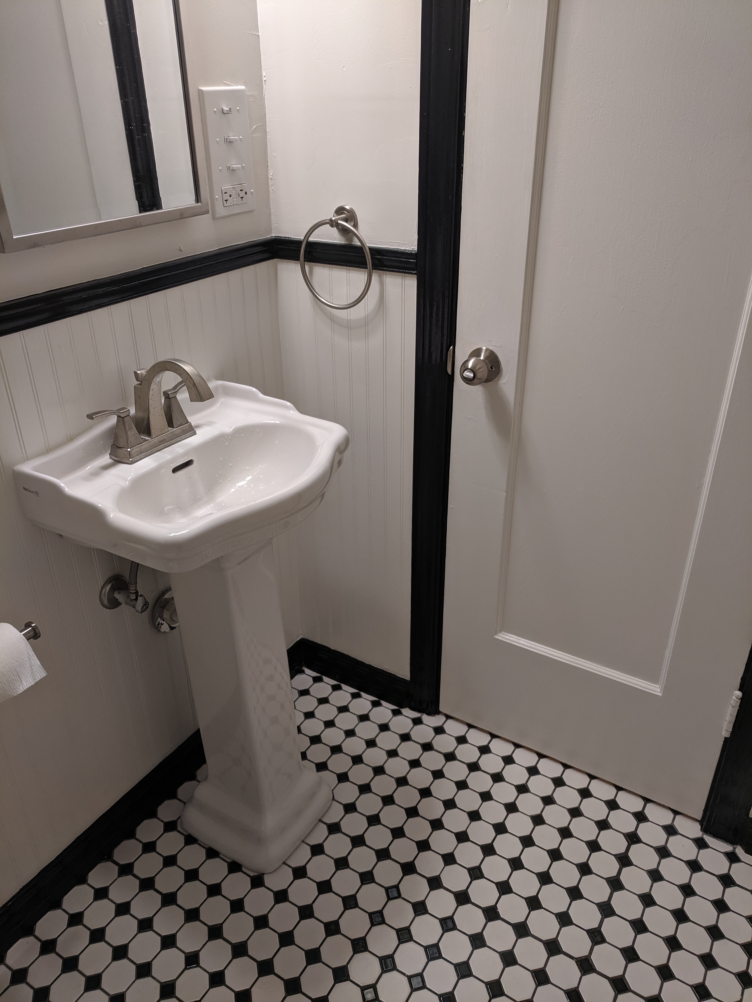 Downstairs Bathroom pedestal sink
